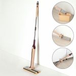 Швабра с отжимом Доляна, двусторонняя насадка из микрофибры 38x12 см, стальная ручка 134 см