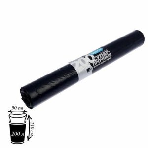 Мешки для мусора «Ремонт, дача, офис», 200 л, 40 мкм, 90x110 см, ПВД, 10 шт, цвет чёрный