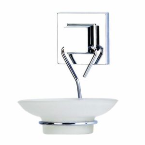 Мыльница подвесная, самоклеящаяся, цвет хром