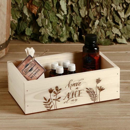Ящик деревянный Have a nice day, 24.5x14x8 см