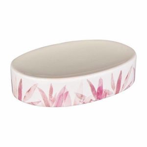 Мыльница Akvarel, 9,1х12,7х2,8 см, цвет белый розовый