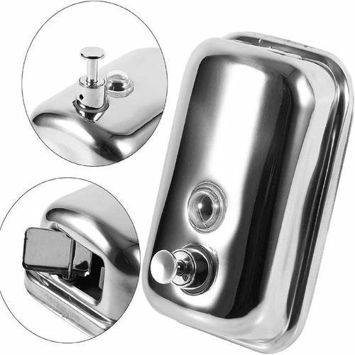 Диспенсер для антисептика/жидкого мыла механический, 500 мл, нержавеющая сталь — изображение 2