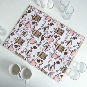 Коврик для сушки посуды Доляна «Кофе», 38x51 см, микрофибра