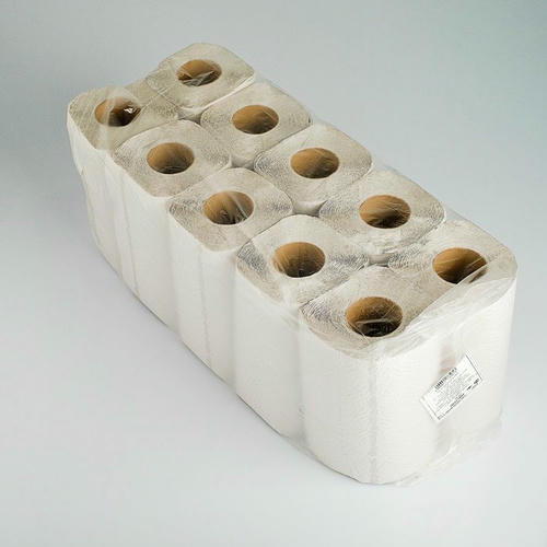 Полотенца бумажные, с перфорацией, 1 слой, 20 м, светло-серые — изображение 2