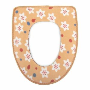 Чехол на сиденье для унитаза на липучках «Цветы», 35x45 см, цвет МИКС