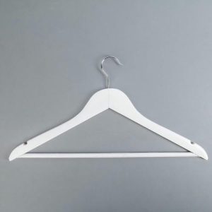 Вешалка-плечики для одежды с перекладиной Доляна, размер 44-46, дерево клён, цвет белый