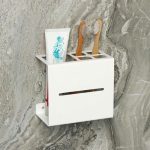 Держатель для зубных щёток «Лофт Арт», 13x7,5 см, цвет белый