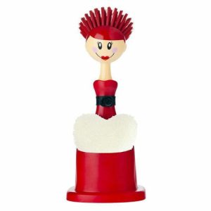 Щётка для посуды + губка на подставке Dolls