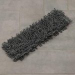 Насадка для плоской швабры 41x12 см, микрофибра букля, 76 гр, цвет серый