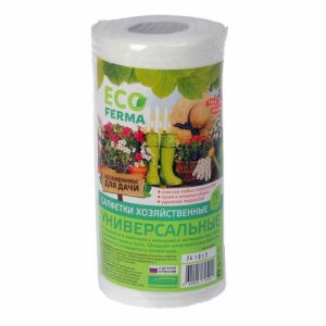 Салфетки для уборки универсальные 22x23 см, рулон 70 шт, спанлейс