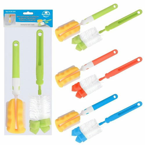 Щетка и губка для посуды «Чистый дуэт», МИКС