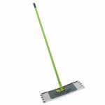 Швабра для мытья пола плоская, ручка 110 см , насадка микрофибра 40x10 см, цвет МИКС