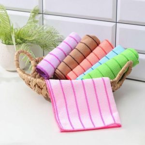 Салфетка микрофибра Доляна «Полоски», 29x29 см, цвет МИКС