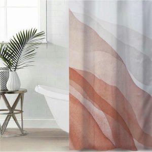 Штора для ванны Доляна «Беж», с люверсами, 180x180 см, полиэстер