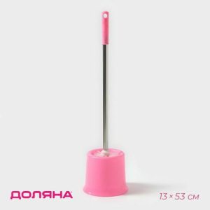 Ёрш для унитаза, 13x13x53 см, цвет МИКС