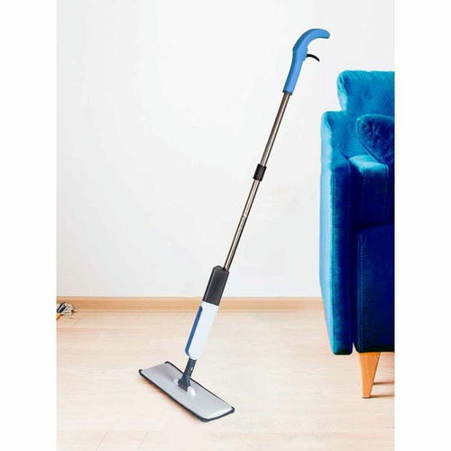 Швабра для мытья пола Pioneer с распылителем, 230 мл, 122 см, цвет белый-голубой — изображение 2