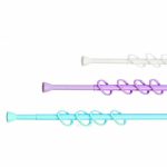 Карниз металлический с кольцами 115-220 см, цвет белый