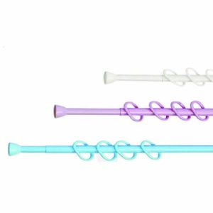 Карниз металлический с кольцами 115-220 см, цвет белый