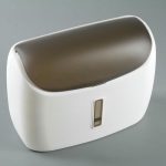 Диспенсер бумажных полотенец в листах 31x12,5x23,5 см, пластик, цвет белый/чёрный