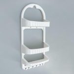 Полка для ванной комнаты, 27x12,5x62 см, цвет белый