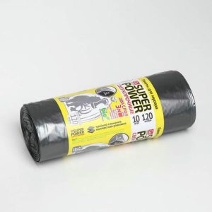 Пакеты для мусора двухслойные GRIFON, особо прочные, 120л, 70х110см, 10 шт