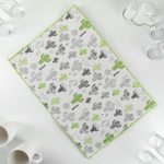 Салфетка для сушки посуды Доляна «Кактусы», 34x50 см, лён