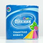 Туалетная бумага «Пикник Колор», 2 слоя, 4 рулона