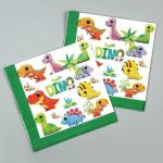 Салфетки бумажные «Дино», в наборе 20 шт