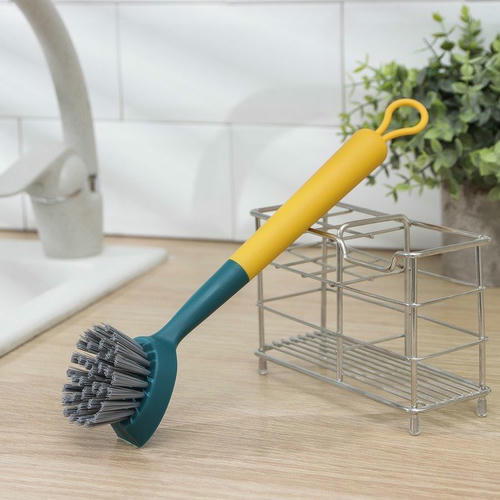 Щётка для посуды «Янтарный нефрит», круглая, 26x4,5x3,5 см