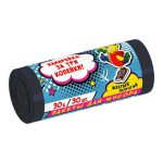 Пакеты для мусора, 30 л/30 шт, ПНД, рулон, черные