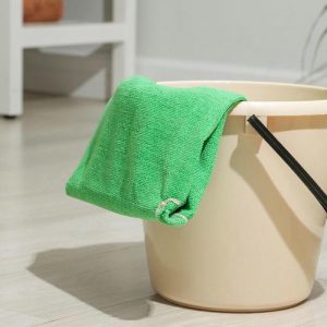 Салфетка из микрофибры, с отверстием для швабры, 250 г/м2, цвет зелёный