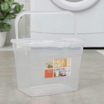 Контейнер для стирального порошка, 4,5 л, 24,4x18x18 см, прозрачный