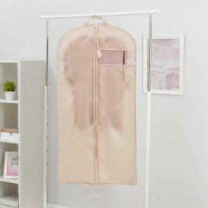 Чехол для одежды с окном 120x60 см, цвет бежевый