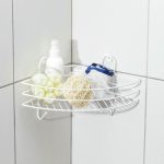 Полка для ванной угловая, 23x23x19 см, цвет белый