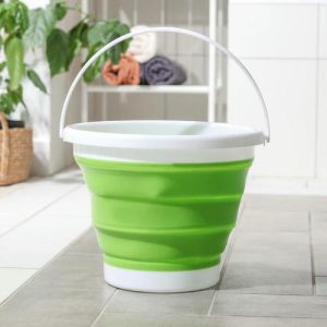 Ведро складное, 10 л, 35x33x24 см, цвет МИКС