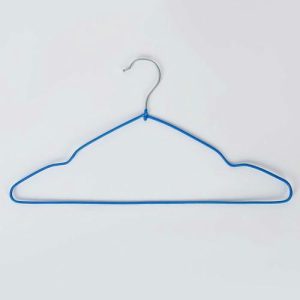 Вешалка-плечики для одежды прорезиненная, размер 40-44, цвет синий