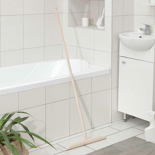 Швабра деревянная 120 см, с резьбой, берёза ВС, колодка 40 см, диаметр черенка 2 см, длина держателя 40 см, ширина 4 см — изображение 2