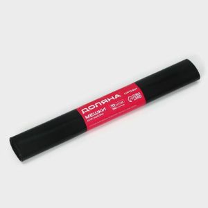 Мешки для мусора Доляна «Профи», 160 л, 30 мкм, 88x106 см, ПВД, 10 шт, цвет чёрный