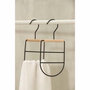 Вешалка для ремней и шарфов SAVANNA Wood, 11,3x24x1,1 см, цвет чёрный