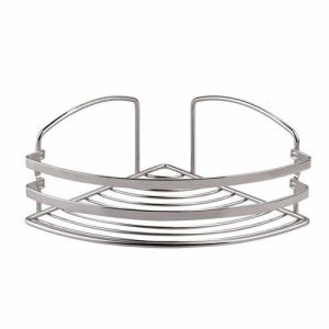 Угловая полка в ванную, размер 20х20х10 см, сталь, глянцевый