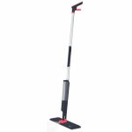 Швабра с распылителем Pioneer 37х9.5 см, ручка 121 см, цвет чёрный с красным