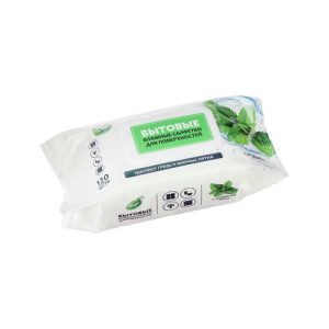 Бытовые влажные салфетки для поверхностей с мятой СВЕЖАЯ НОТА, 120 шт