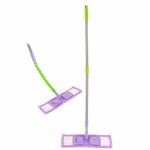 Швабра для мытья пола ORION прямоугольная, 140 см, цвет фиолетовый-зелёный