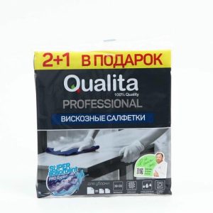 Салфетки из вискозы Qualita 2+1 шт