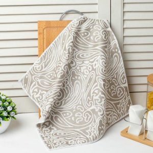 Полотенце микрофибра «Доляна», цвет серый, размер 40х40 см, п/э