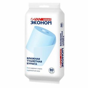 Туалетная бумага влажная Smart Эконом, 80 шт