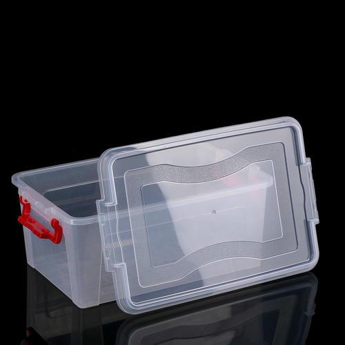 Контейнер для хранения с крышкой, 14 л, 42,7x28,9x17,8 см, цвет прозрачный — изображение 2