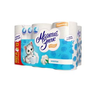 Бумага туалетная Мягкий Знак Comfort, 2 слоя, 12 рулонов