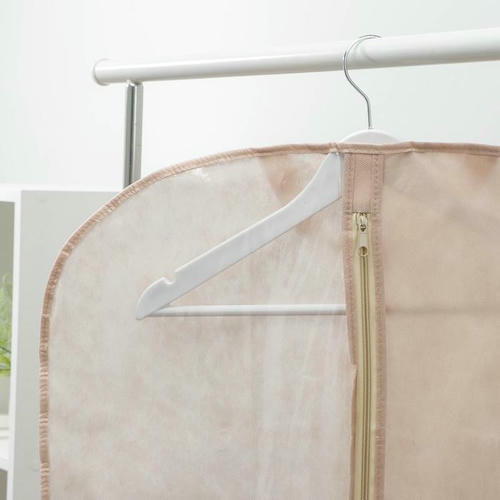 Чехол для одежды, 60x100 см, спанбонд, цвет бежевый — изображение 2