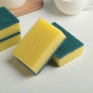 Набор губок кухонных «Универсал», 9,8x6,6x3 см, антибактериальные, 4 шт, цвет МИКС